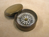 Victorian brass cased travellers compass circa 1860 
